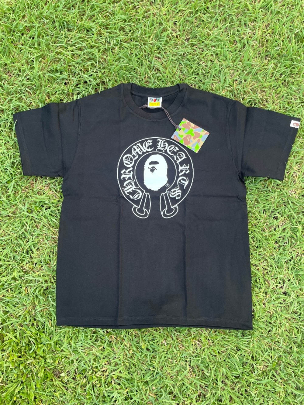 BAPE x Chrome Hearts Baby Milo Style Black Graphic Tee - Picture 5 of 7